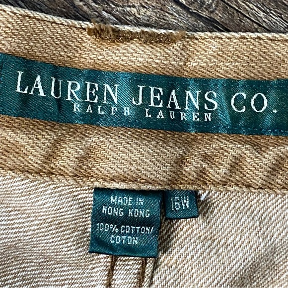 Lauren Ralph Lauren Jeans Women 16W Tan Bootcut Studded Western Cowgirl Denim - Picture 3 of 9